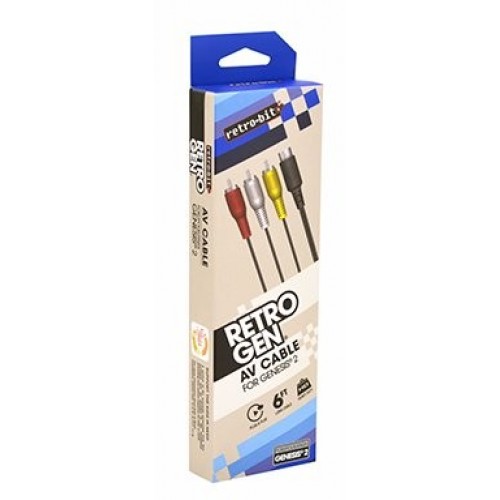 Cable AV Para Genesis 2 Y 3 Retro-Bit Cable AV Para Genesis 2 Y 3 Retro-Bit