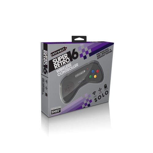 Control Inalámbrico Super Nintendo Negro Retro-Bit Control Inalámbrico Super Nintendo Negro Retro-Bit