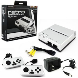 Consola NES Silver Retro Original Retro-Bit control y cables