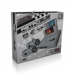 Retro Duo 2 en 1 NES/SNES Plateado Retro-Bit