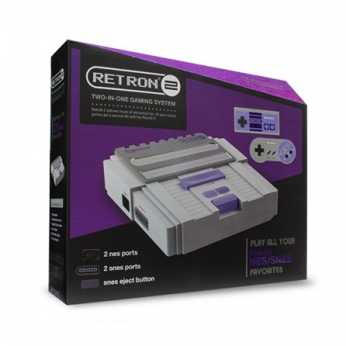 Consola Retron 2 NES/SNES Gris Púrpura Hyperkin Consola Retron 2 NES/SNES Gris Púrpura Hyperkin