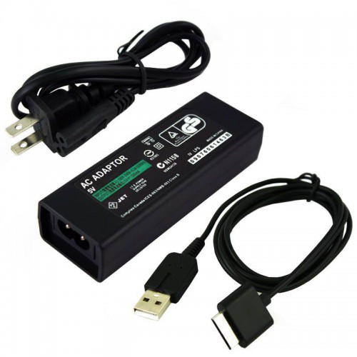 Cargador De Pared Psp Go + Cable De Datos Usb Cargador De Pared Psp Go + Cable De Datos Usb